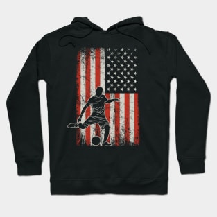 USA Flag Soccer Player Hoodie